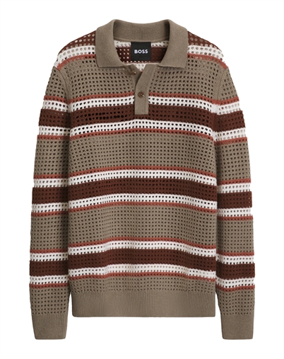 Hugo Boss - Relaxed-fit Fincenzo sweatshirt - Open Brown